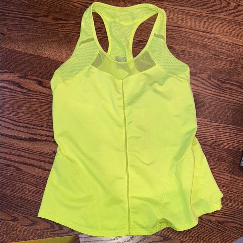 Lucky in Love Neon Yellow Tank Top